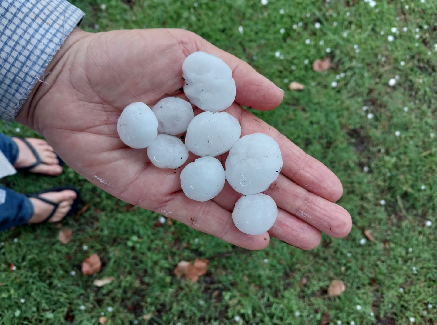 Your photos and videos of furious hail on Halloween