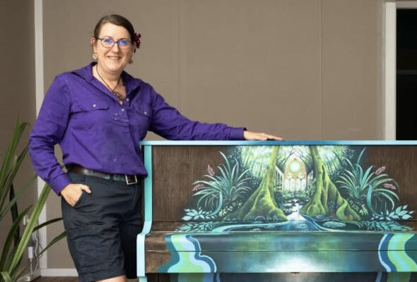 A piano transformed by art and Joy(ce) will be in the street for everyone to play